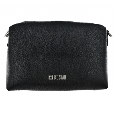 Mała listonoszka czarna na ozdobnym szerokim pasku Big Star