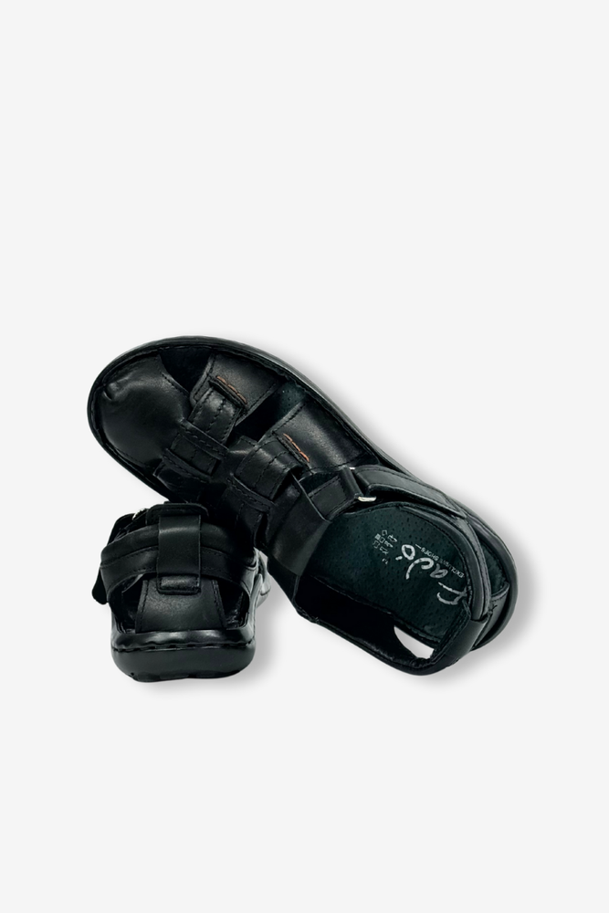 Wygodne sandały męskie z naturalnej skóry czarne