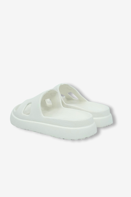 Klapki piankowe białe damskie z lekką podeszwą