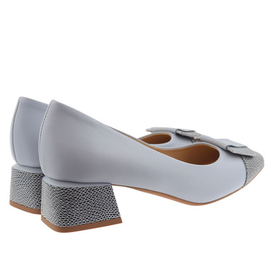 Сірі шкіряні човники Kordel