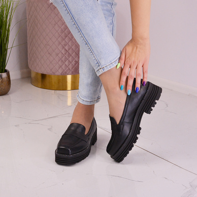 Чорні шкіряні мокасини VENETTI 1690 чорні