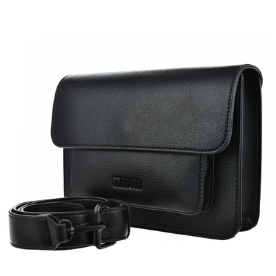 Маленька чорна сумка-месенджер із клапаном у формі великої зірки