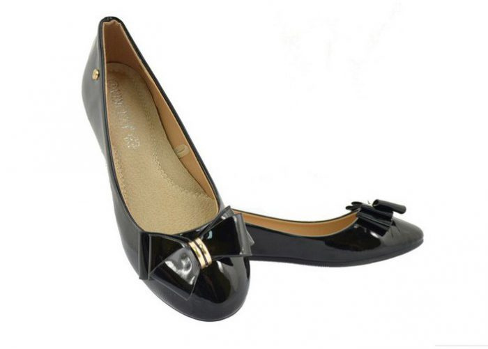 Lakierowane baleriny Vinceza z kokardką BOB19-18005