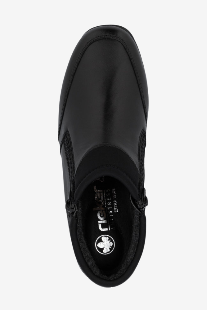 Ботильйони RIEKER Z9583-00, чорні, з оборками