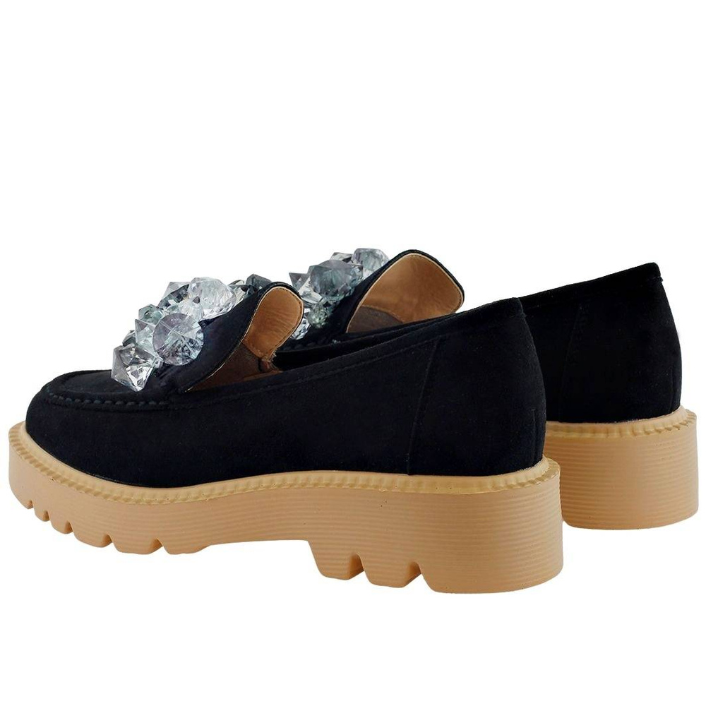 Чорні замшеві жіночі мокасини Vinceza