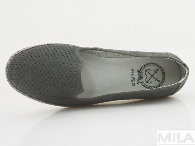 Зручні сірі лофери Filippo DP081/19