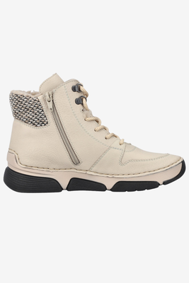 Trzewiki ocieplane kożuchem płaskie beżowe