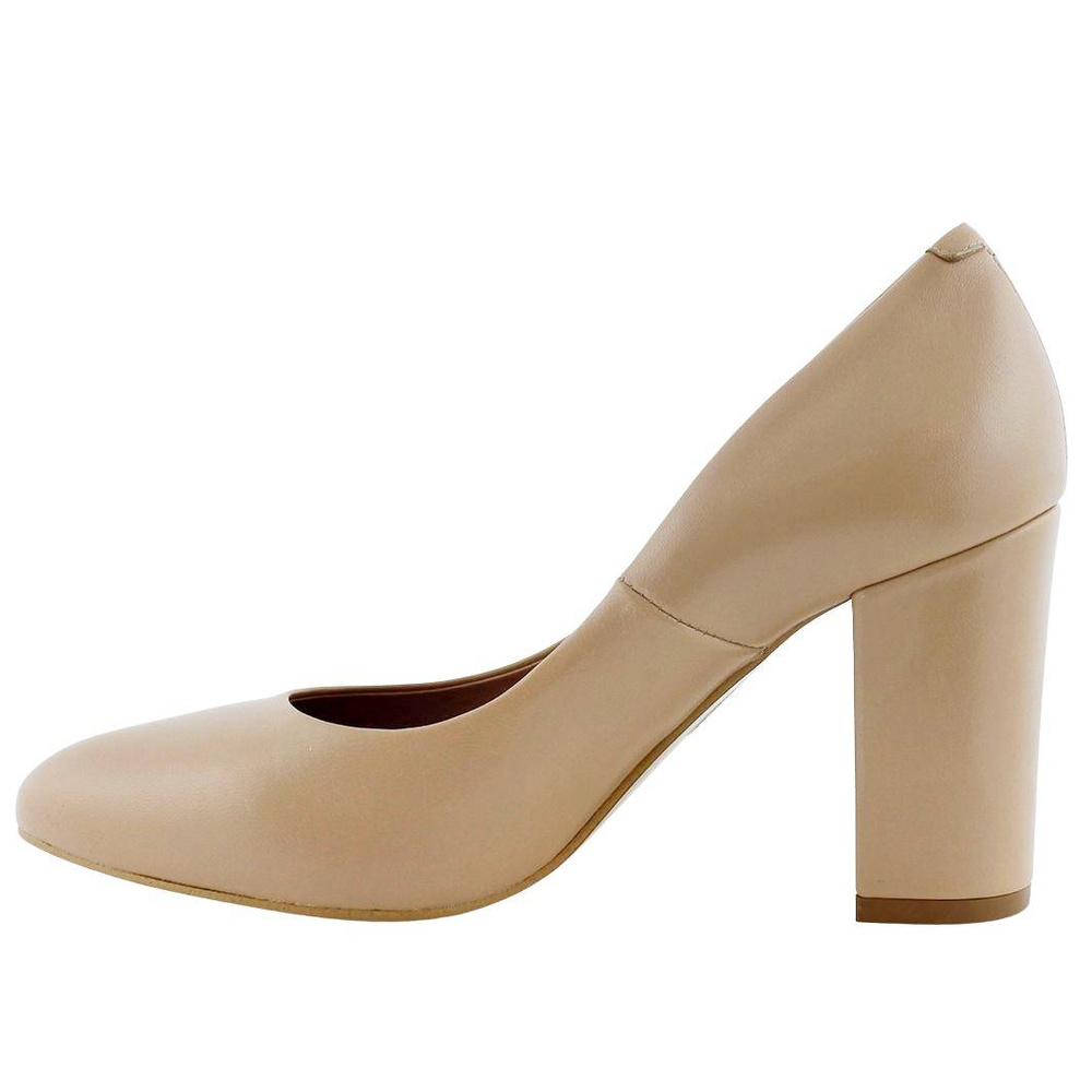 Жіночі шкіряні туфлі карамельного кольору на каблуці Kaniowski