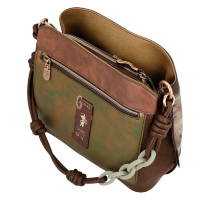 Маленька сумка на три відділення, на блискавці і магнітній кліпсі Anekke Core