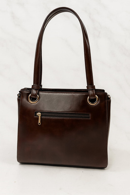 Жіноча чорна сумочка з подвійною ручкою і ремінцем Big Star