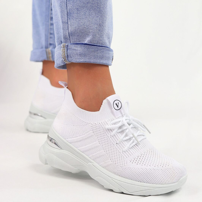 Buty sportowe białe sznurowane Vinceza