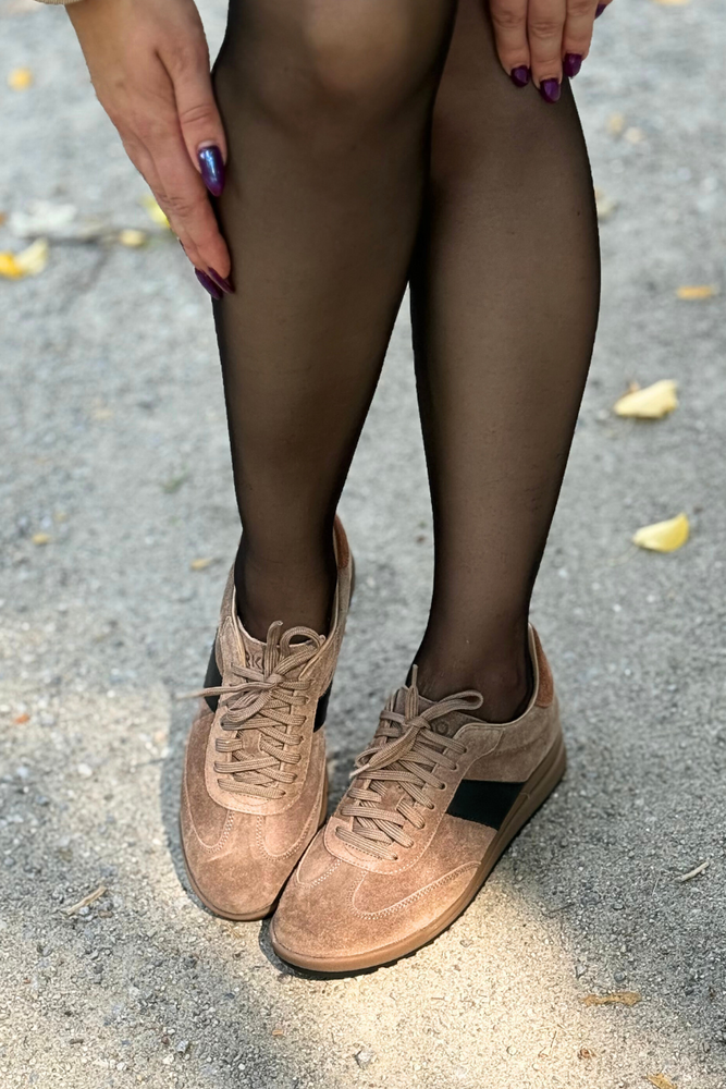 Бежеві кросівки Ryłko з натуральної шкіри та замші 