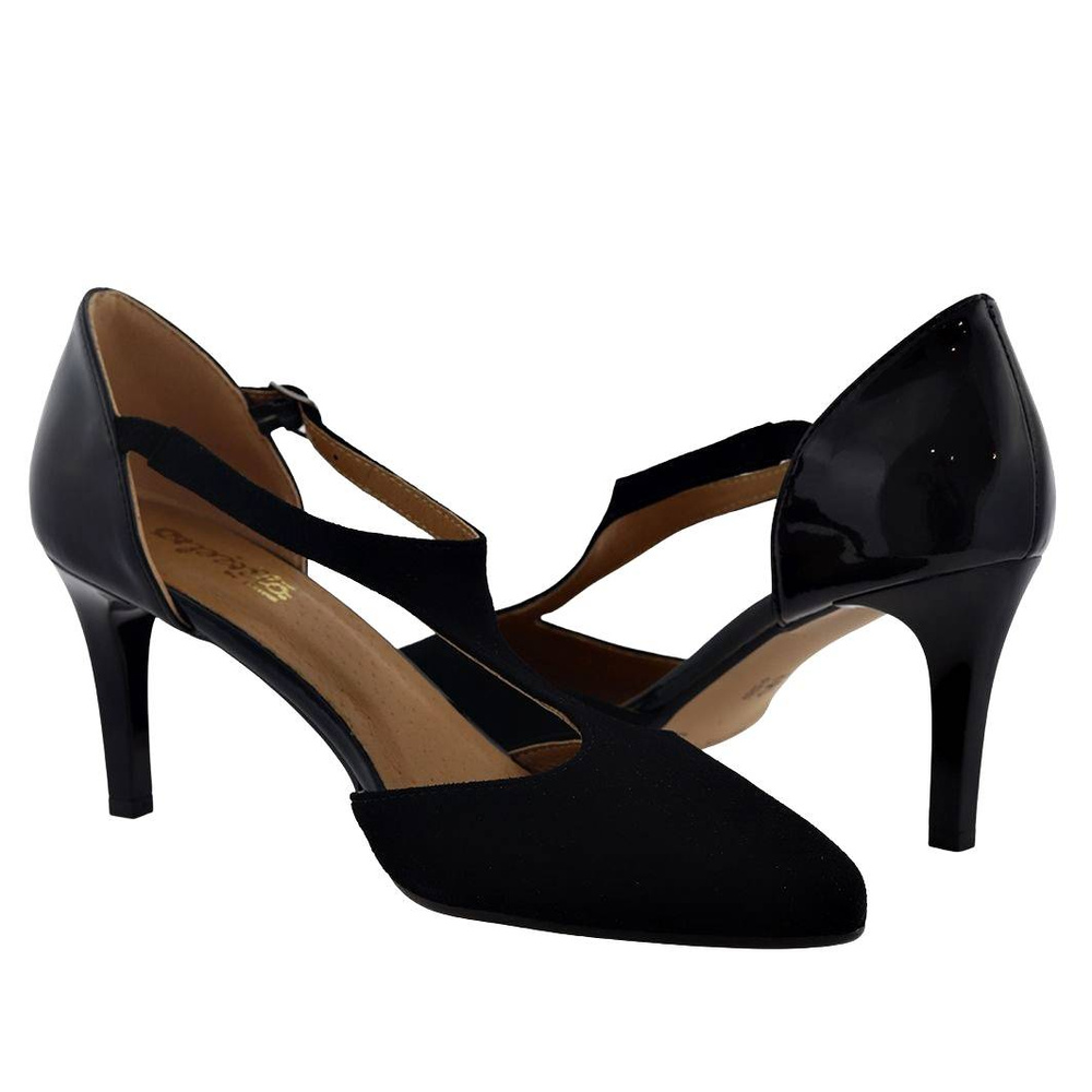 Чорні елегантні жіночі шкіряні туфлі Darex