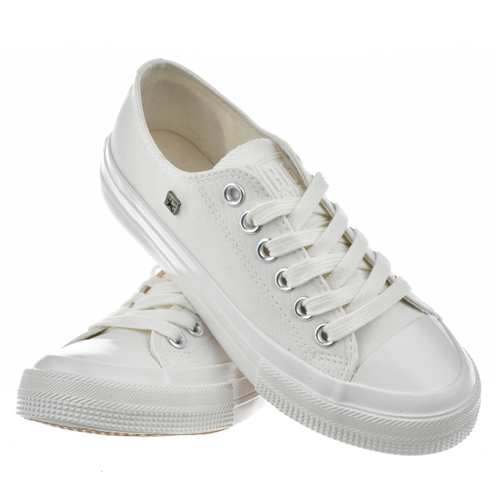 Кросівки Big Star білі з тканини на шнурівці