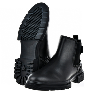 Botki męskie sztyblety czarne wsuwane 