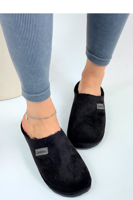 Жіночі темно-сині сліпони з гумовою вставкою