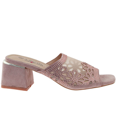 Klapki damskie siateczka beżowe S. Barski