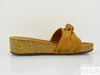 Stylowe klapki Vinceza z kokardką - camel RIC19-19107
