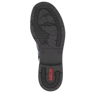 Trzewiki skórzane z motywem skóry węża na niskim obcasie