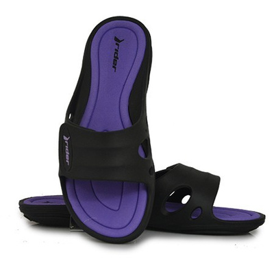 Klapki Rider na rzep fioletowo-czarne 80923-22617