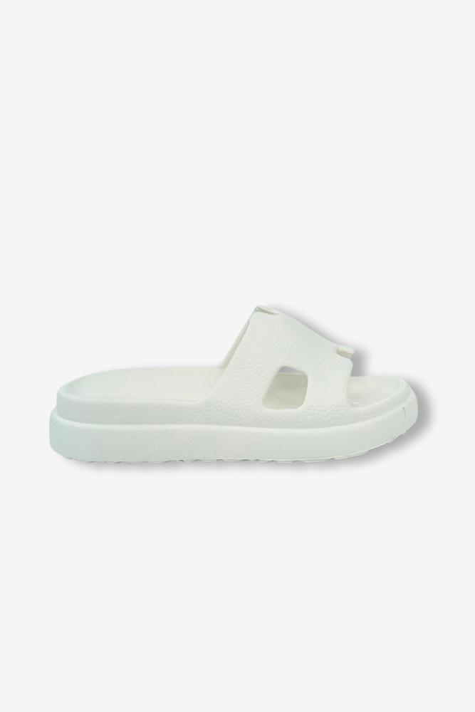 Klapki piankowe białe damskie z lekką podeszwą