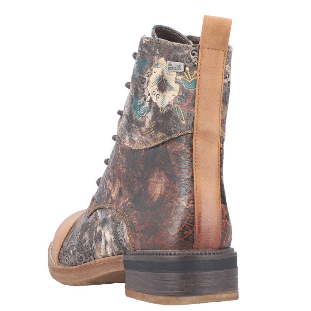 Барвисті шкіряні жіночі ботильйони Rieker 