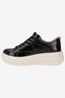 Skórzane lekkie sneakersy na koturnie z platformą Filippo