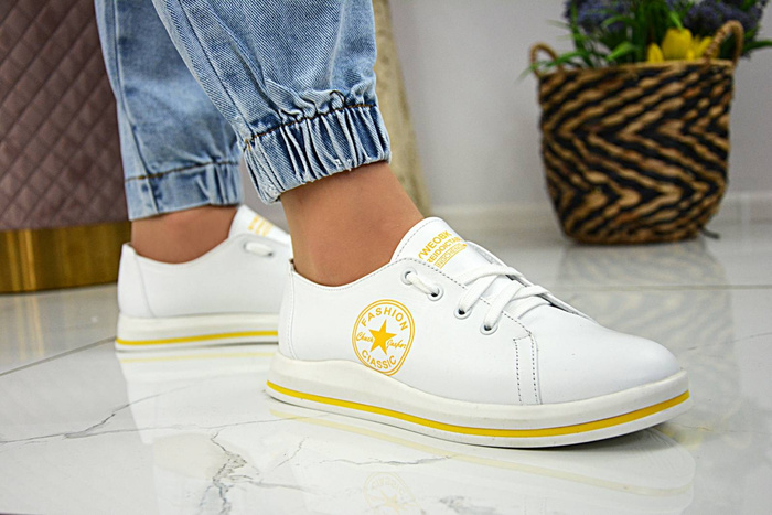 Sneakersy El Passo 1523 białe