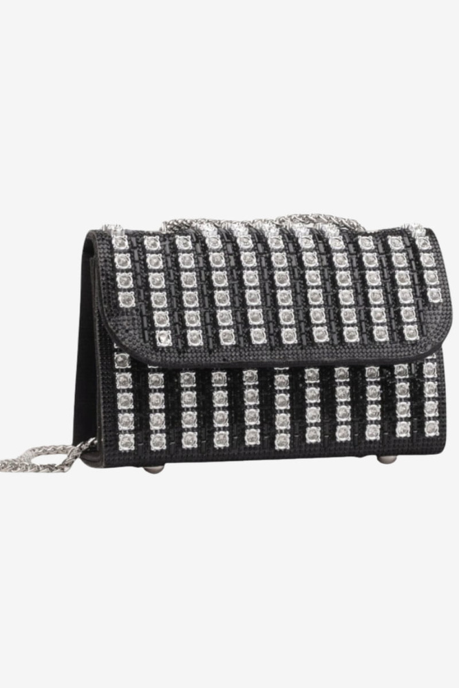 Жіноча чорна сумочка з подвійною ручкою і ремінцем Big Star