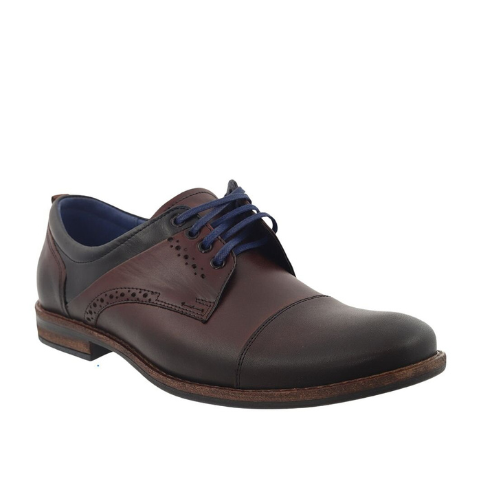 Półbuty męskie wizytowe Nikopol 1731 brązowe