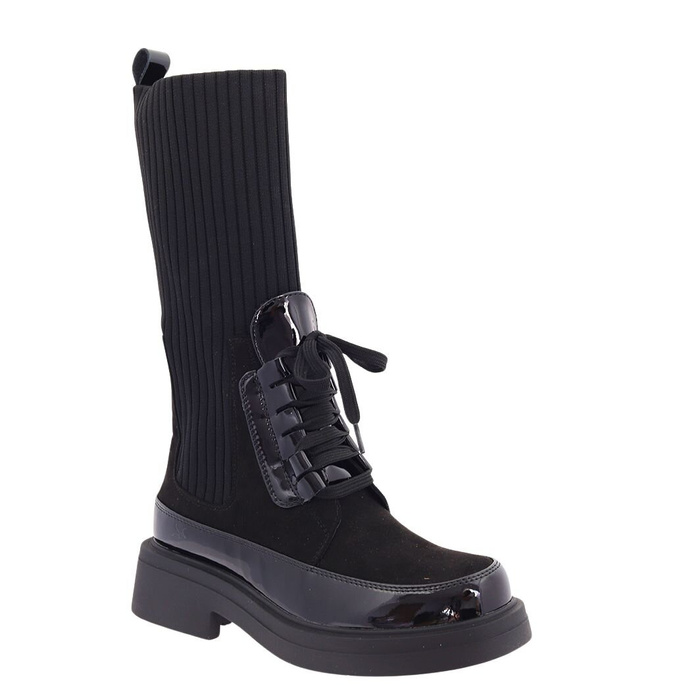 Ботильйони шкіряні з високим носком, чорні