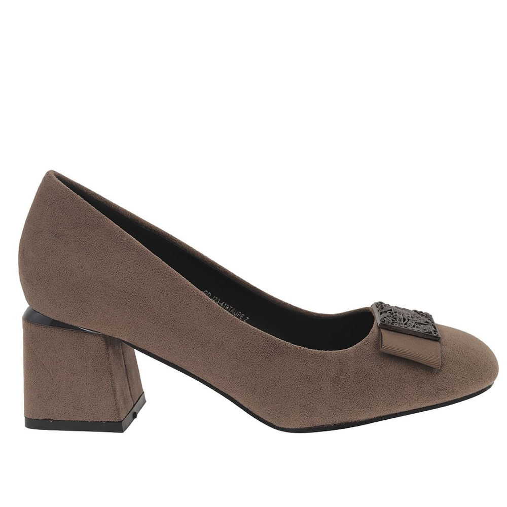 Замшеві туфлі на темно-коричневій платформі від T. Sokolski