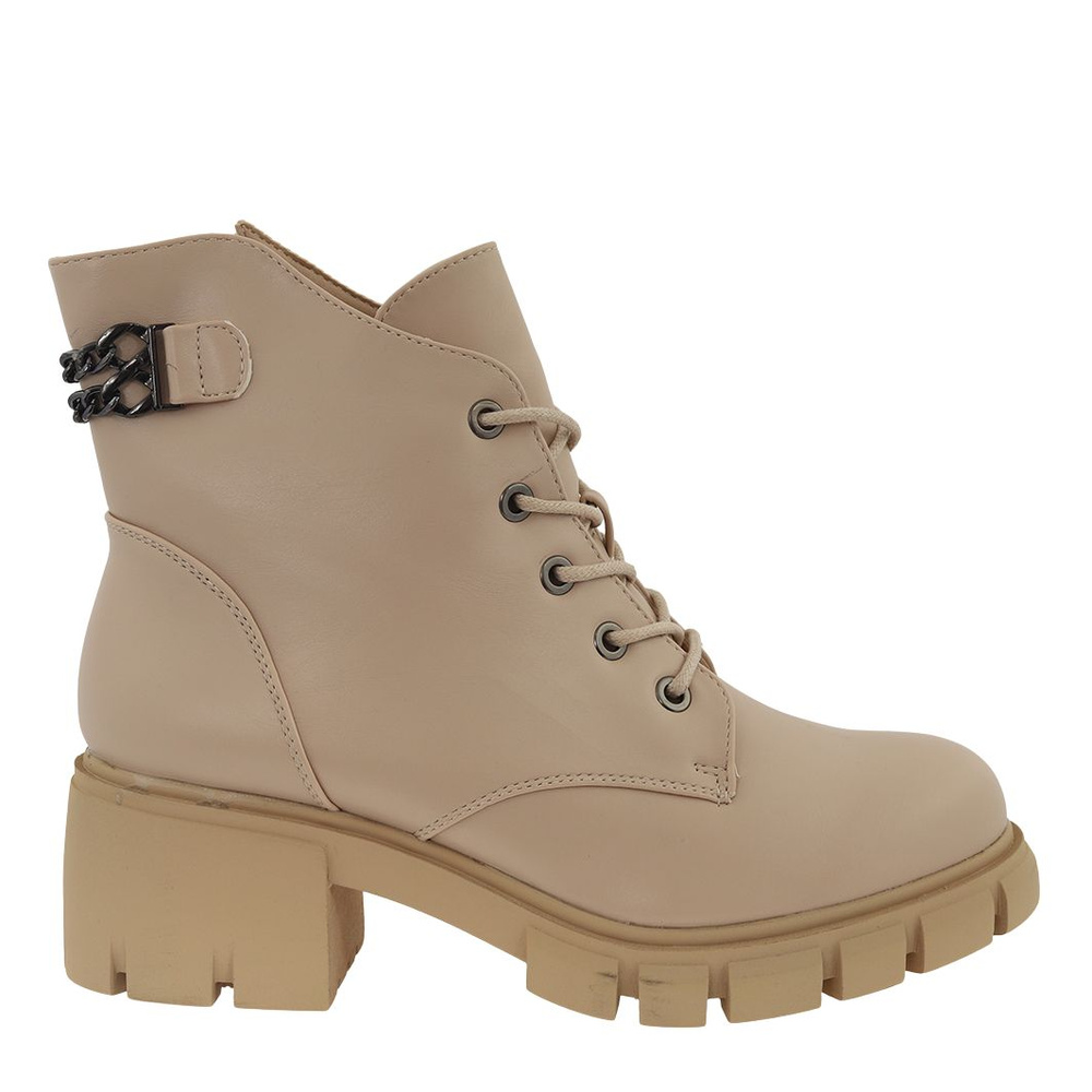 Botki beżowe sznurowane M. Daszyński