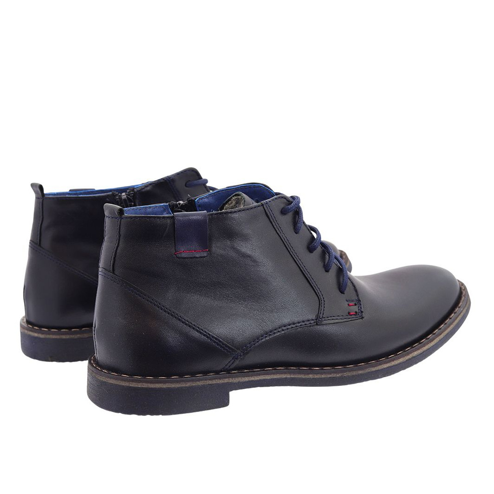 Чорні шкіряні туфлі на шнурівці та блискавці, плоскі Нікополь