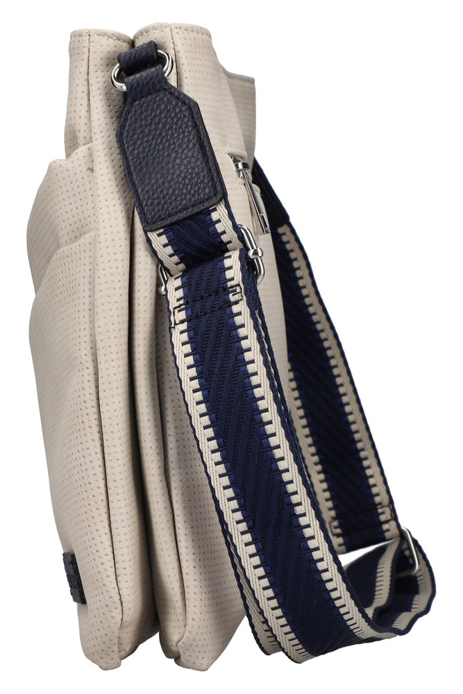 Бежева жіноча двокамерна сумка-почтальон з ремінцем Rieker 