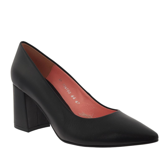 Чорні шкіряні туфлі Baldaccini на високих підборах