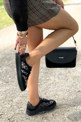 Шкіряні сліпони на танкетці на блискавці, чорні