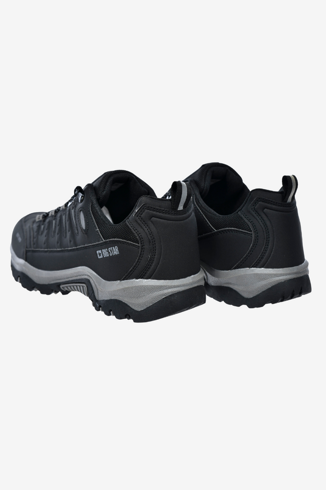 Solidne sneakersy męskie czarne z ekoskóry Big Star