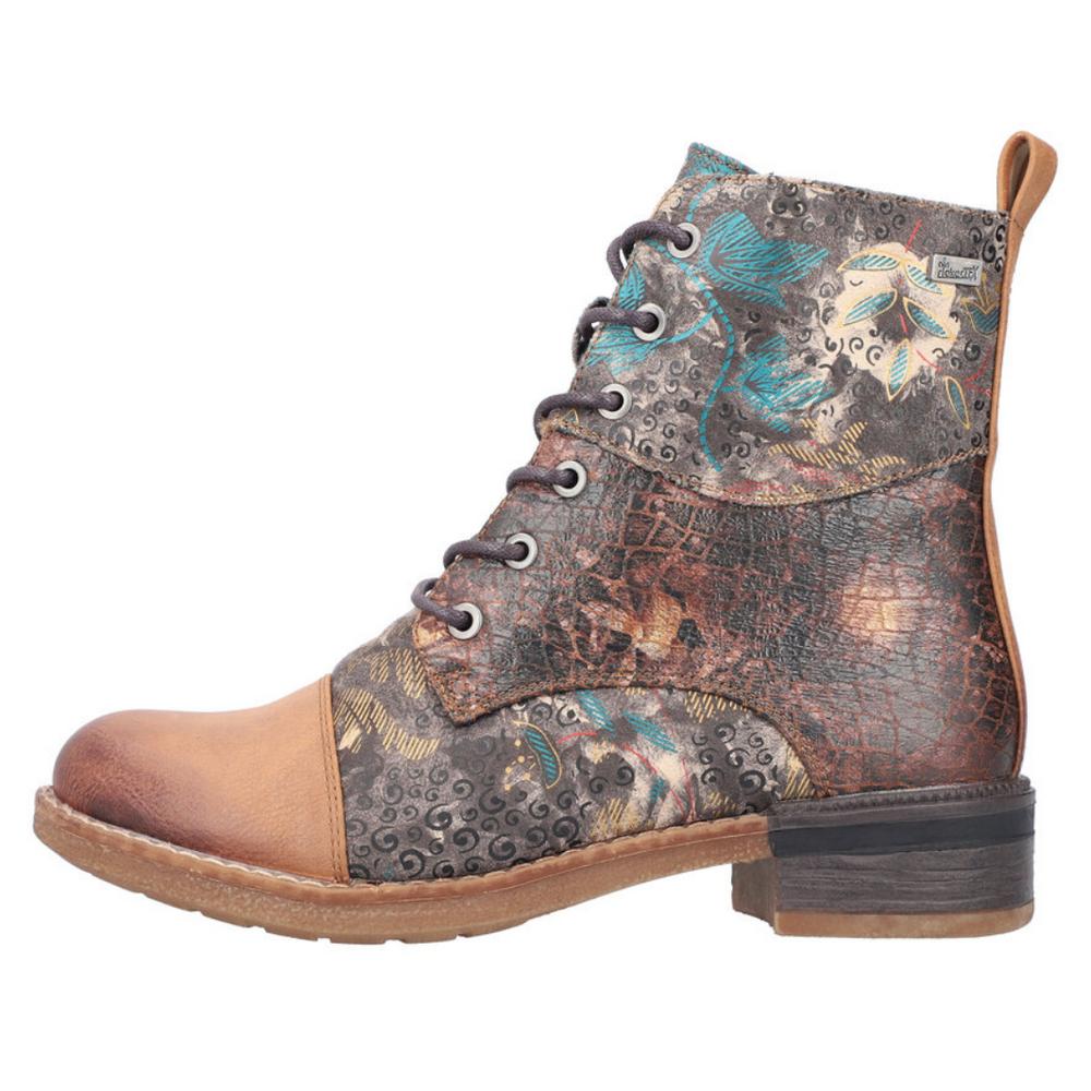 Барвисті шкіряні жіночі ботильйони Rieker 