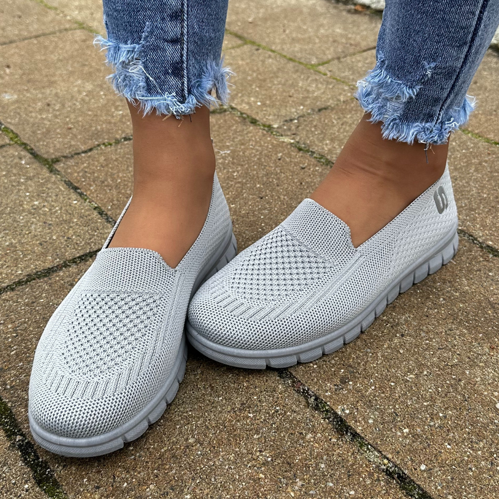 Tenisówki damskie szare wsuwane Potocki