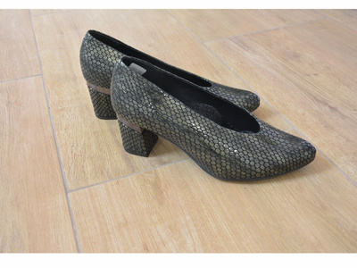 Сірі туфлі на високих підборах KOSTEX 1431 R6038