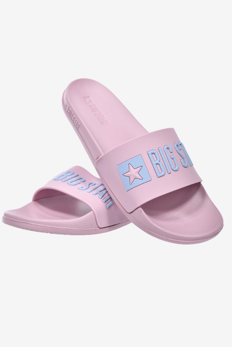 Жіночі гумові спортивні шльопанці кольору фуксії Big Star