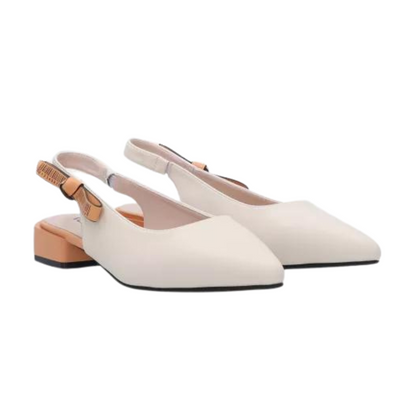 Бежеві шкіряні туфлі Venezia на високих підборах