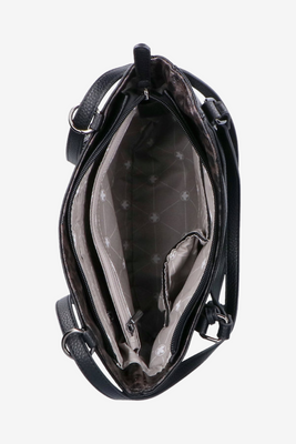 Коричнева сумка через плече з підвіскою Rieker 