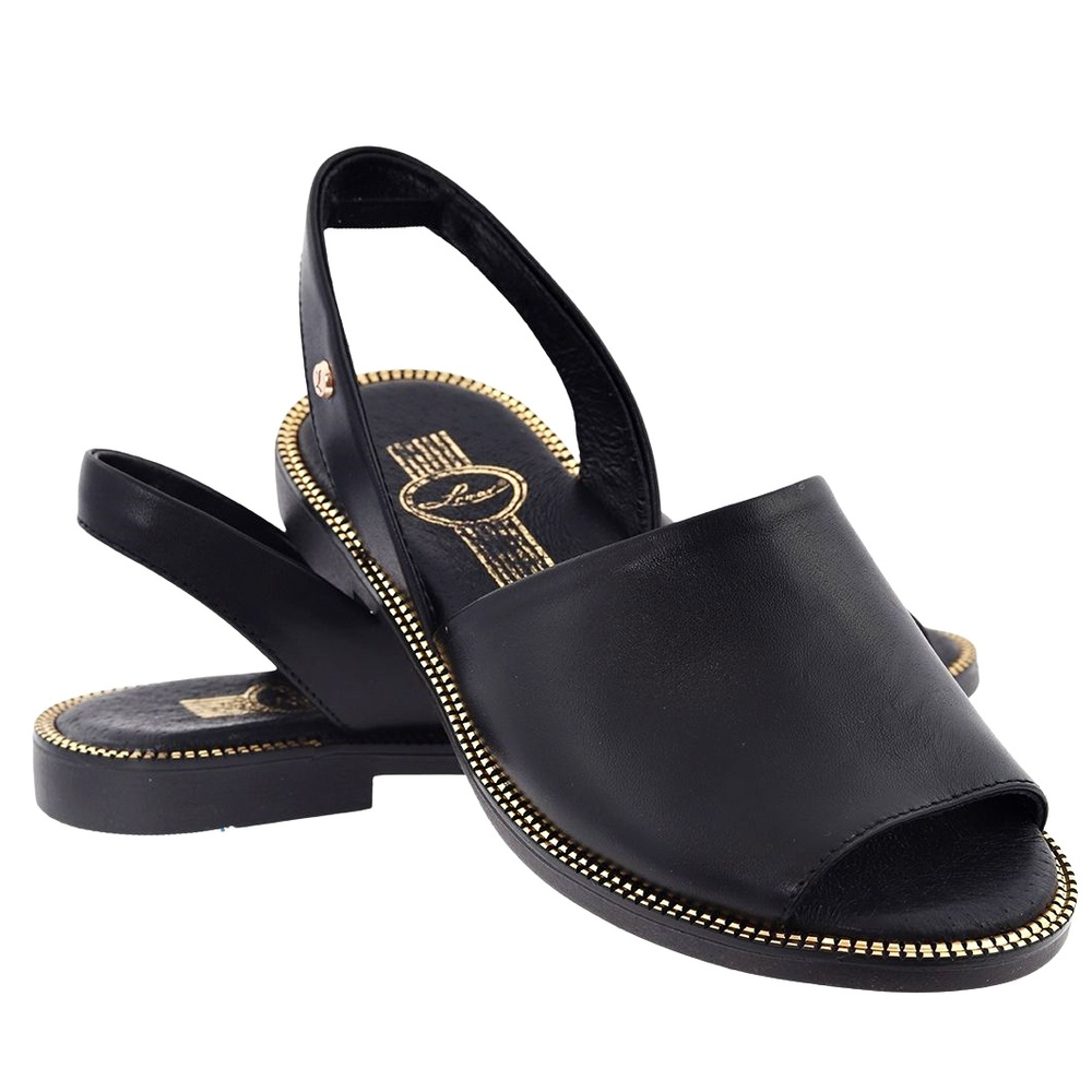 Sandały z zabudowaną cholewką czarne Lemar