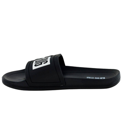 Czarne klapki młodzieżowe z widocznym logo Big Star