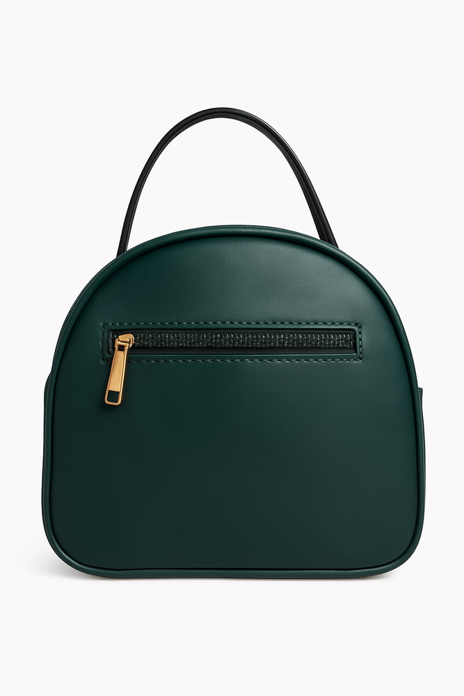 Жіноча чорна сумочка з подвійною ручкою і ремінцем Big Star