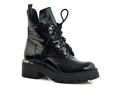 Trapery LEMAR 60349 czarne lakierowane