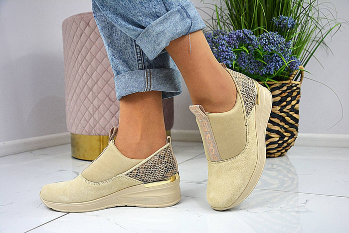 Sneakersy Filippo DP1689/22 beżowe