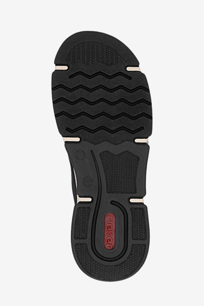 Черевики на плоскому ходу зелені, утеплені на блискавці та шнурках Rieker